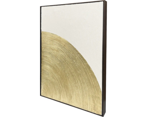 Canvas print, origineel ingelijst, gouden cirkel, 60x80 cm