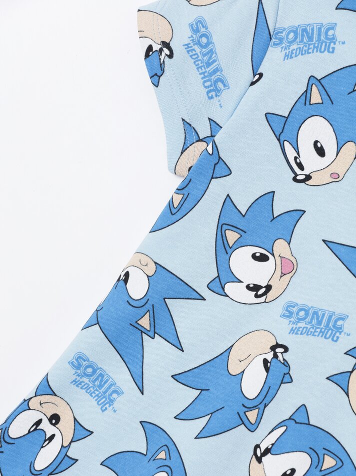 Pijama estampado Sonicñ - Azul Claro