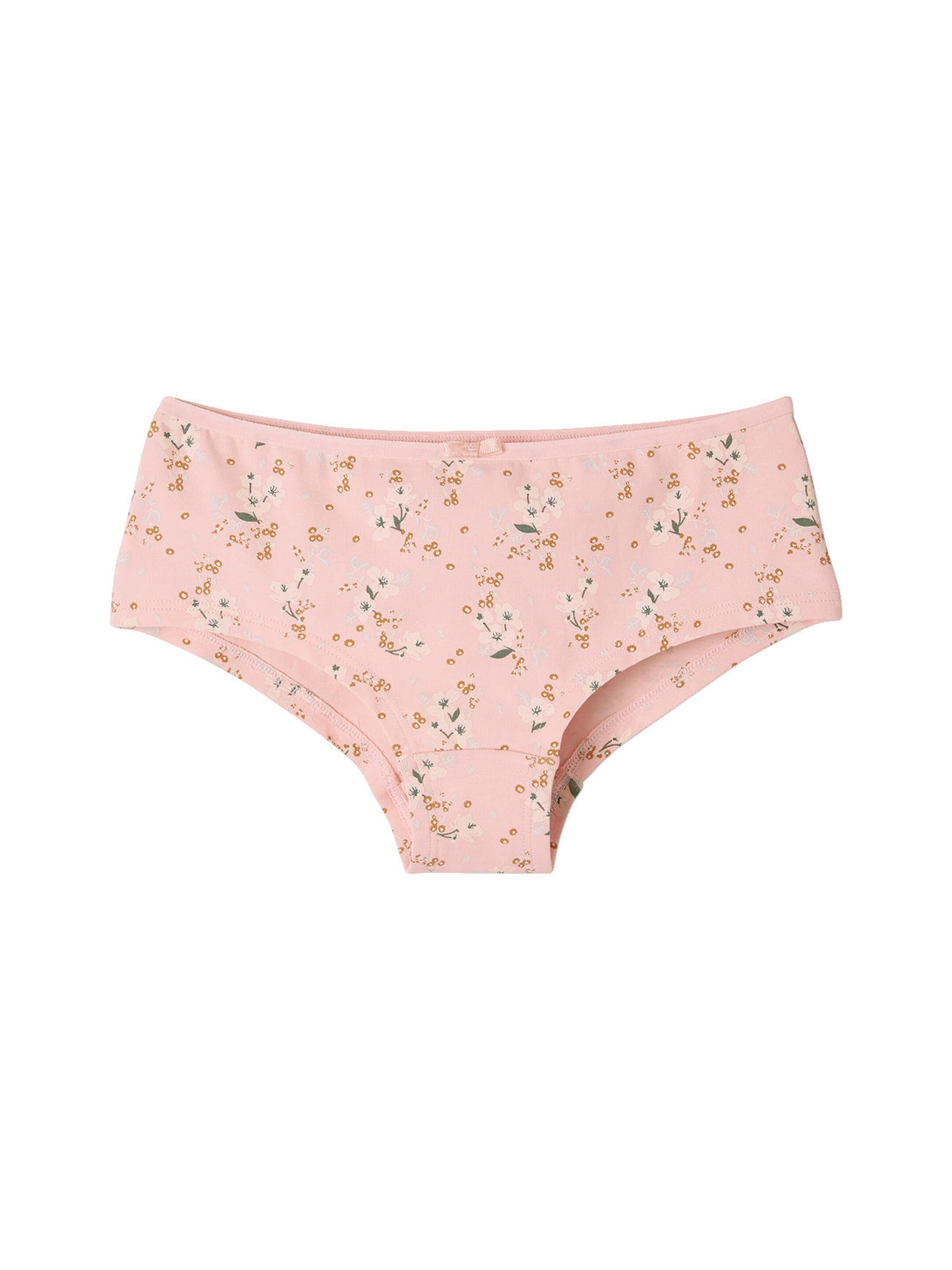 Vertbaudet 5er-Pack Mädchen Shortys, Blumen pudrig rosa