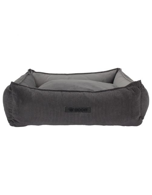 Wooff Cocoon Rib Velours Antraciet - Hondenmand