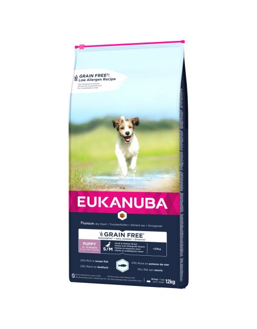 Eukanuba Pup & Junior Small Medium Grain Free Zeevis - Puppy-Hondenvoer