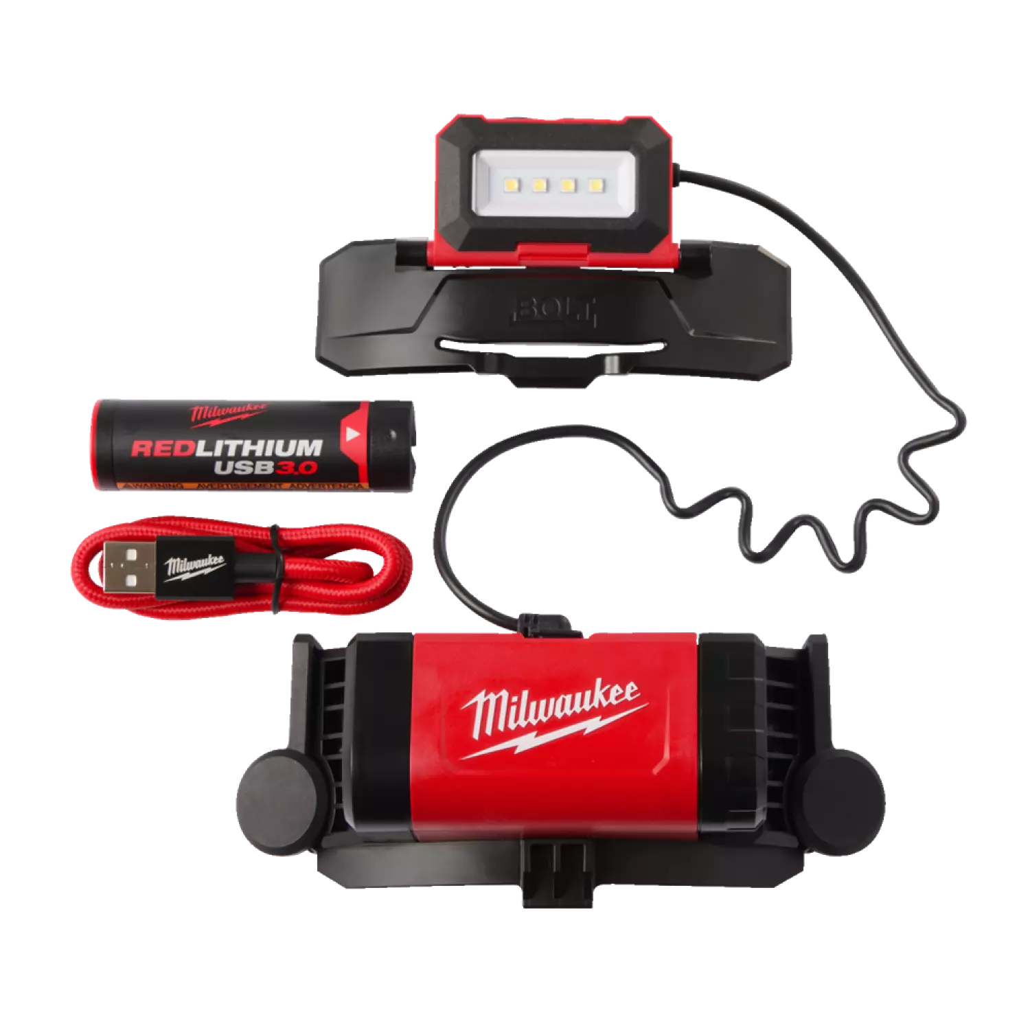 Milwaukee L4BOLTHL-301 Hoofdlamp - oplaadbaar - 600Lm