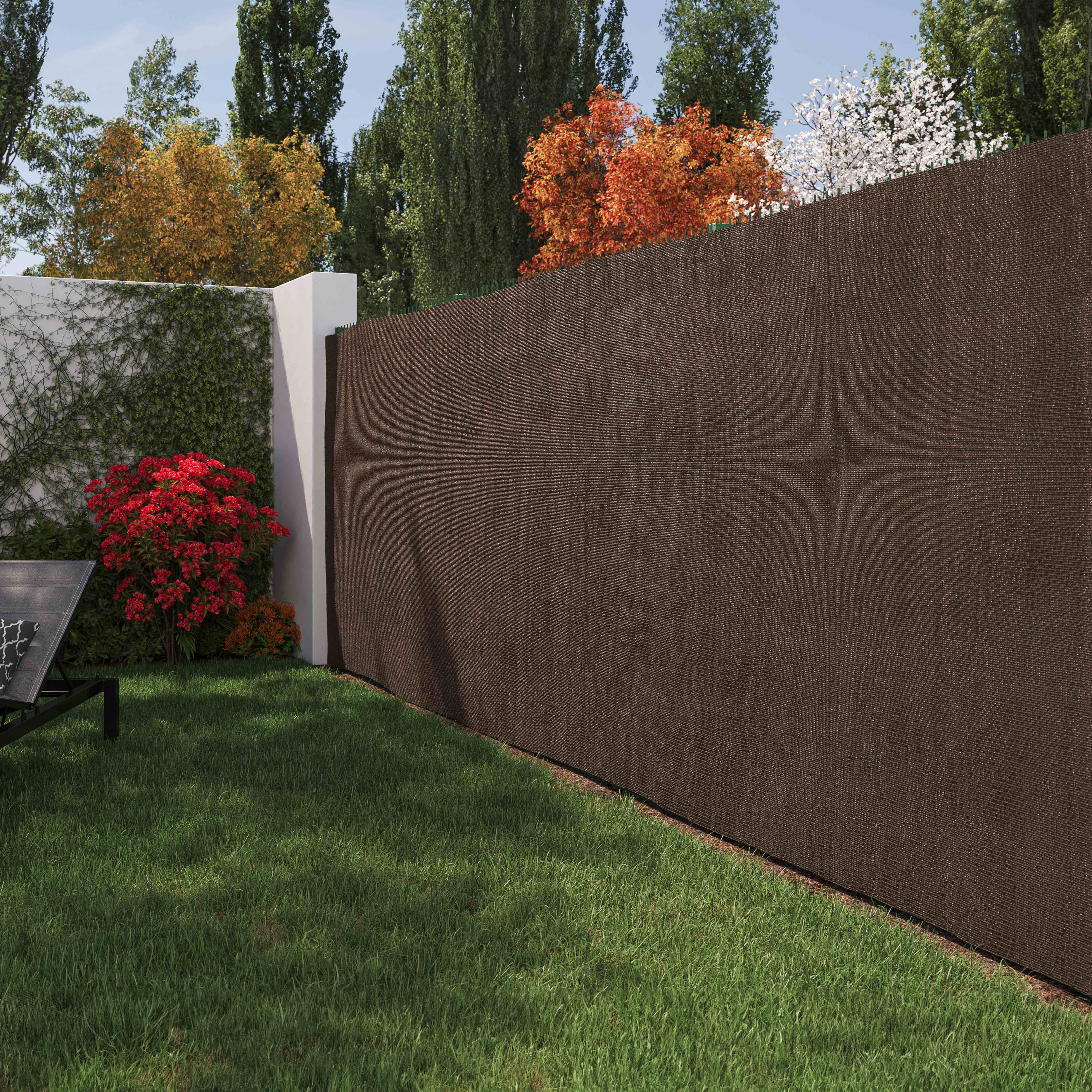 Brise-vue marron écorce occultation 100% - 1,80m x 5m