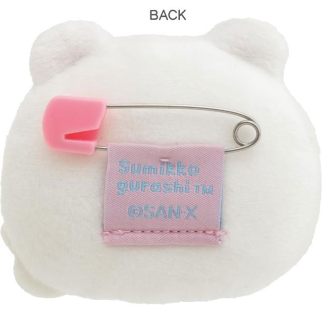 San-X - San-X Sumikko Gurashi knuffelbadge (Shirokuma)