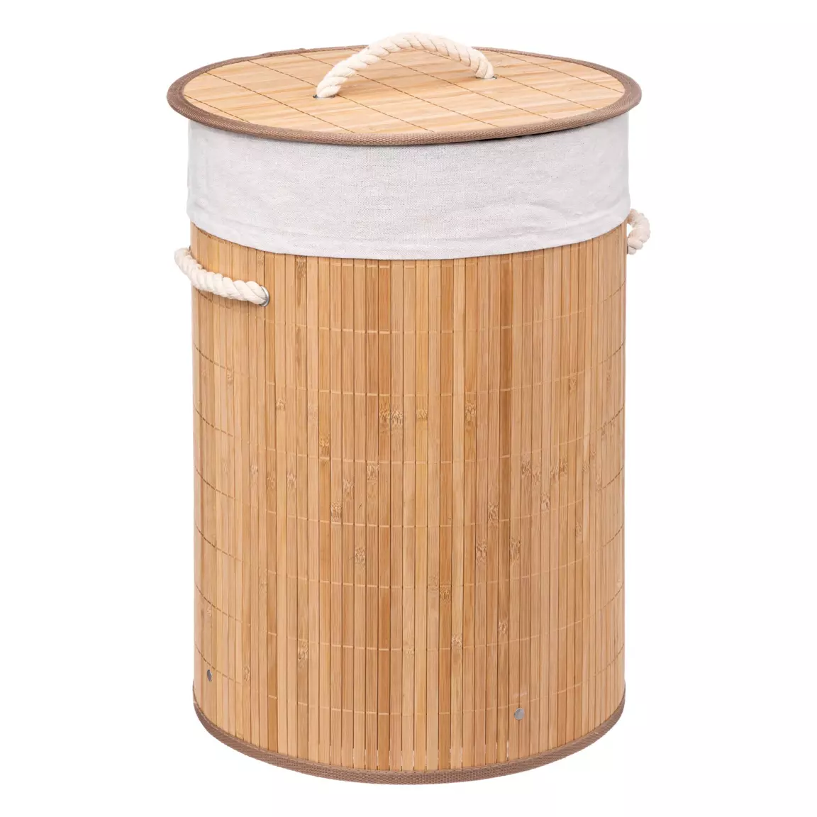 Panier à linge rond Bambou Naturel