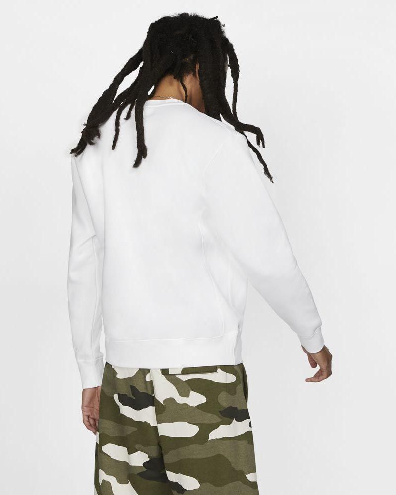 Sweat-shirt Nike Sportswear Club Fleece Blanc pour homme