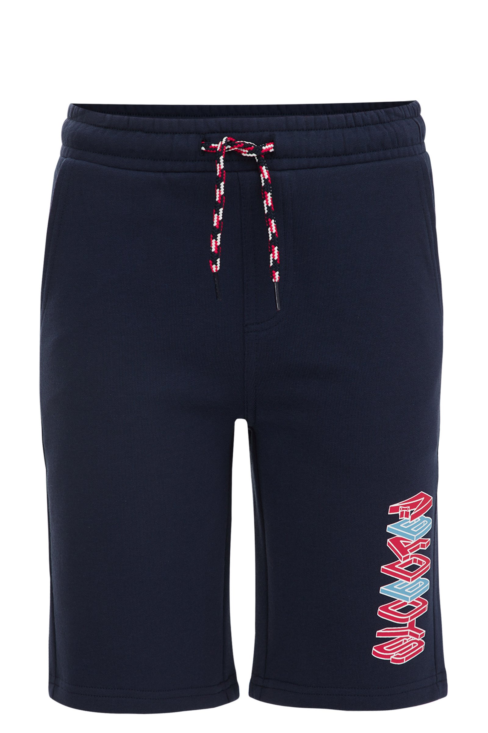 Jongens sweatshort met opdruk Bad Boys Donkerblauw