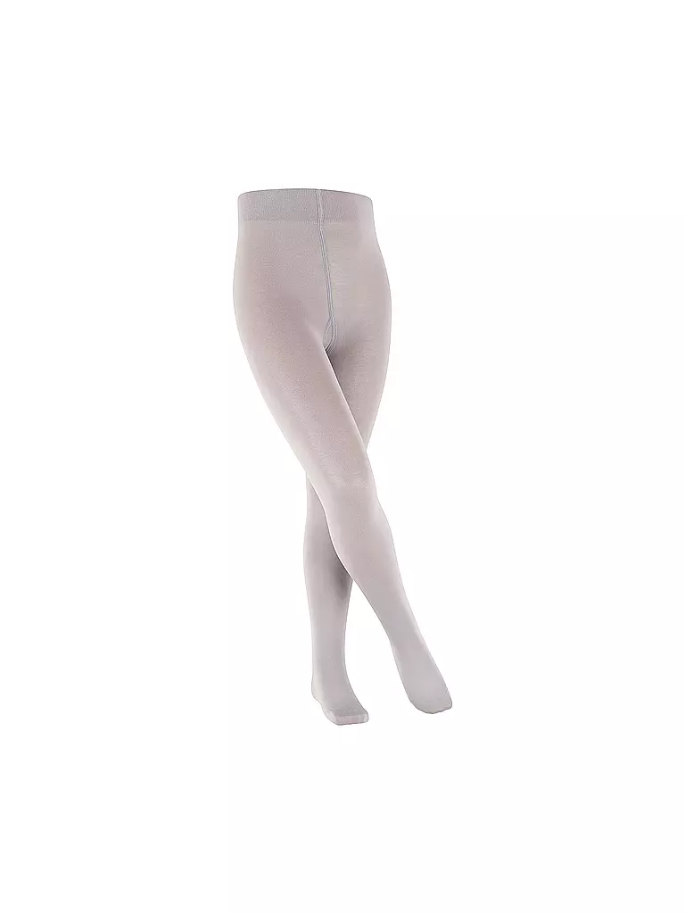 FALKE Mädchen Strumpfhose COTTON TOUCH silver hellgrau