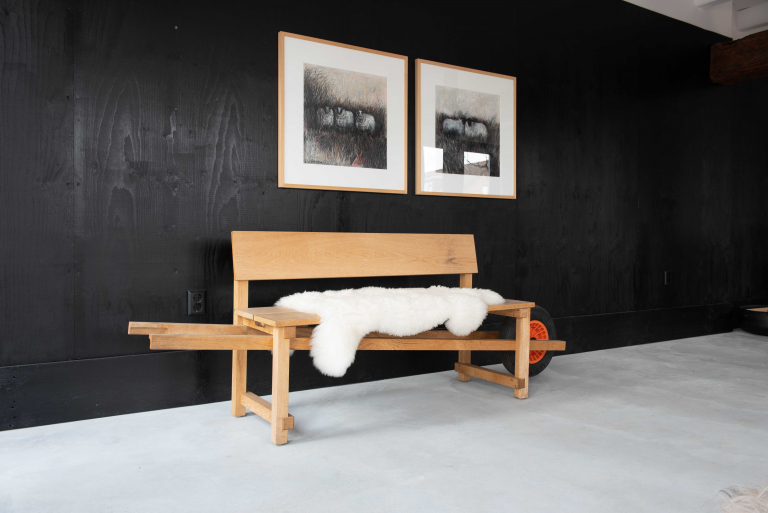 Weltevree Wheelbench tuinbank kruiwagenbank eiken