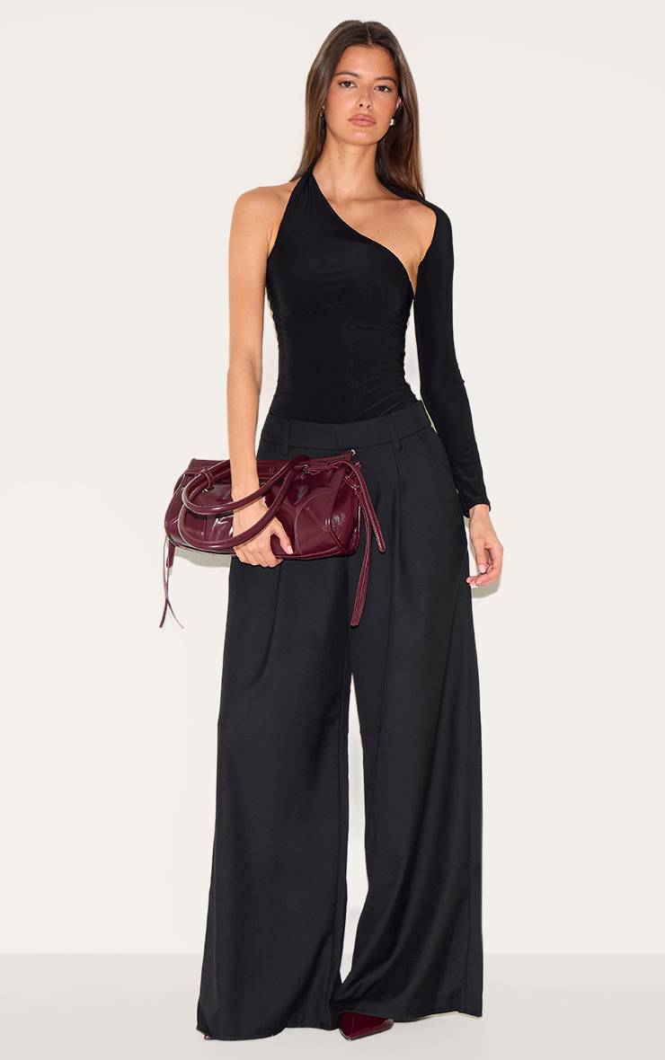 Noir Body Asymétrique À Une Épaule