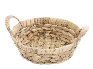 Schale /Korb rund Ø 25 cm aus Wasserhyazinthe Naturfarben