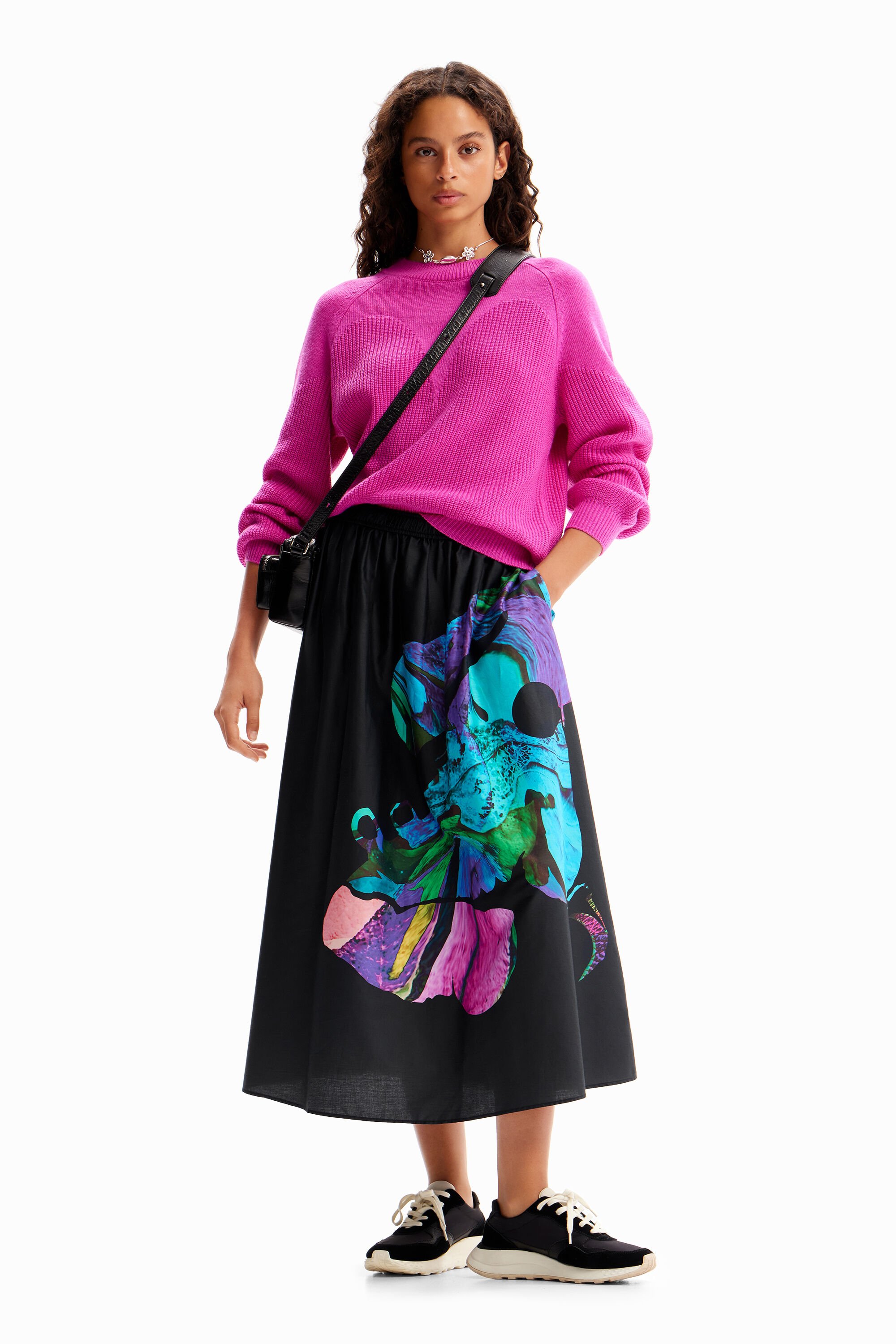 Jupe midi fluide M. Christian Lacroix