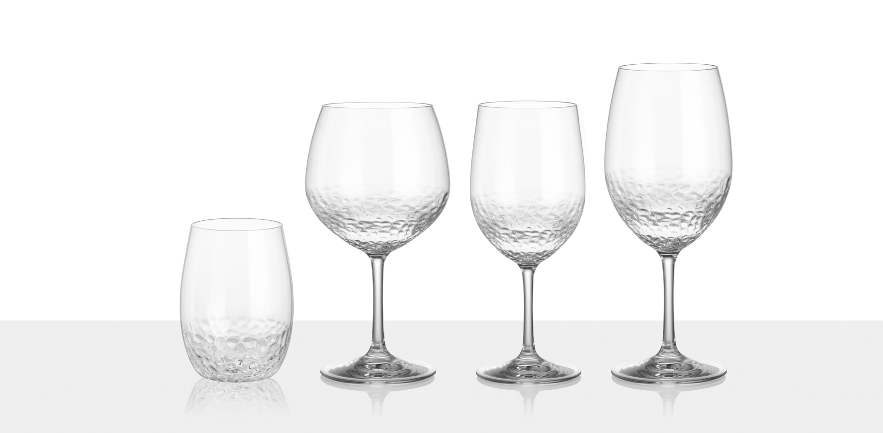 Brunner Hammered Tritan Weingläser 2er Set 420 ml