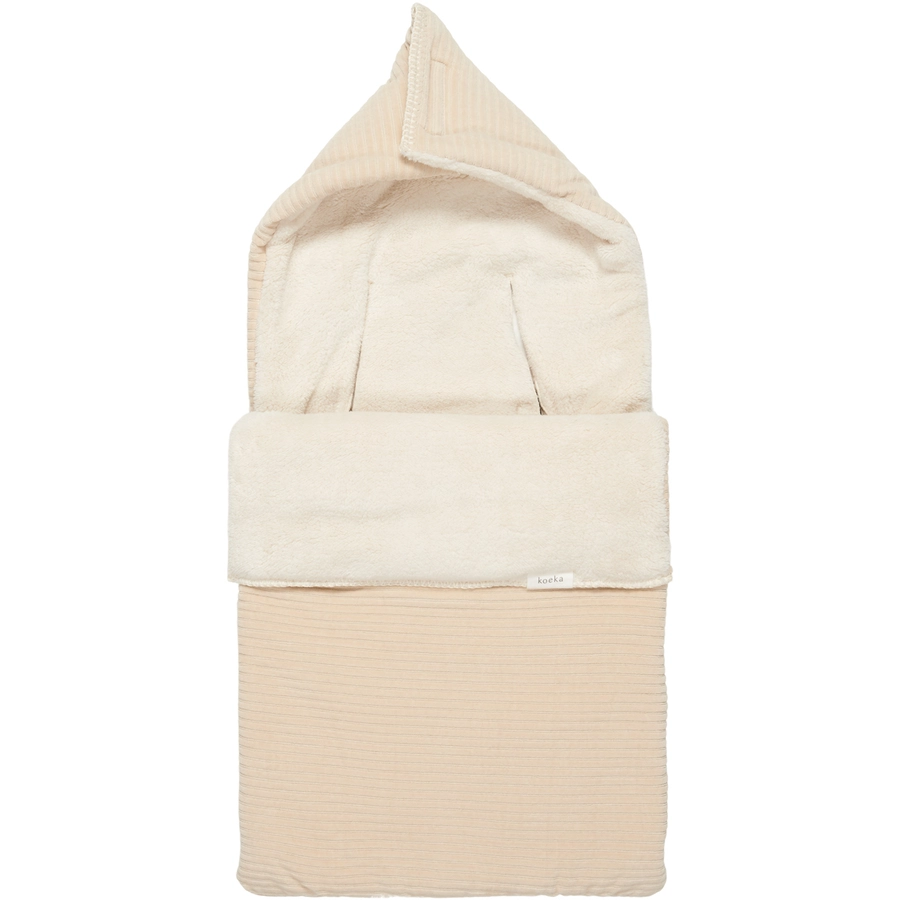 koeka Fußsack 0+ 35 Punkte Plüsch Vik beige