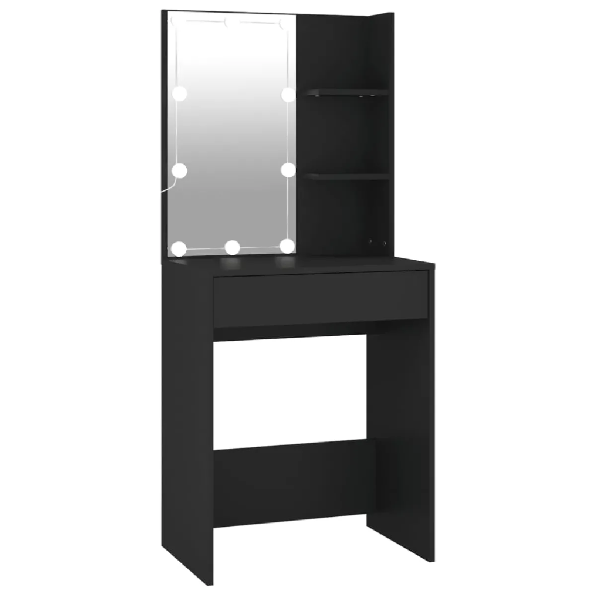 vidaXL Coiffeuse LED - Noir