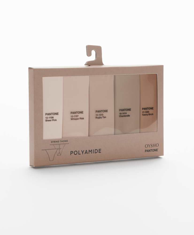 5 calcinhas fio dental de poliamida PANTONE™