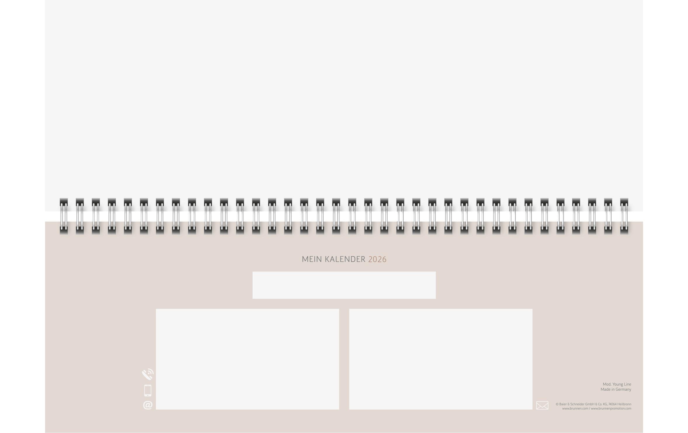 Tisch-Querkalender Design Line 2026 Universe 297 x 105 mmWochenplaner mit zwei Seiten je Woche