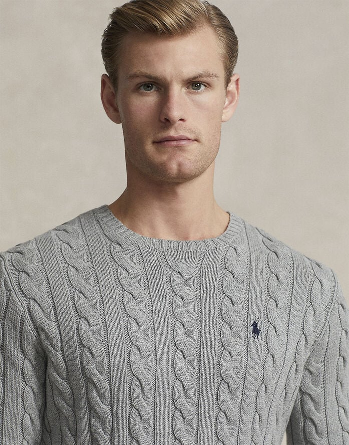 Polo Ralph Lauren Cable-Knit Cotton Sweater Grå