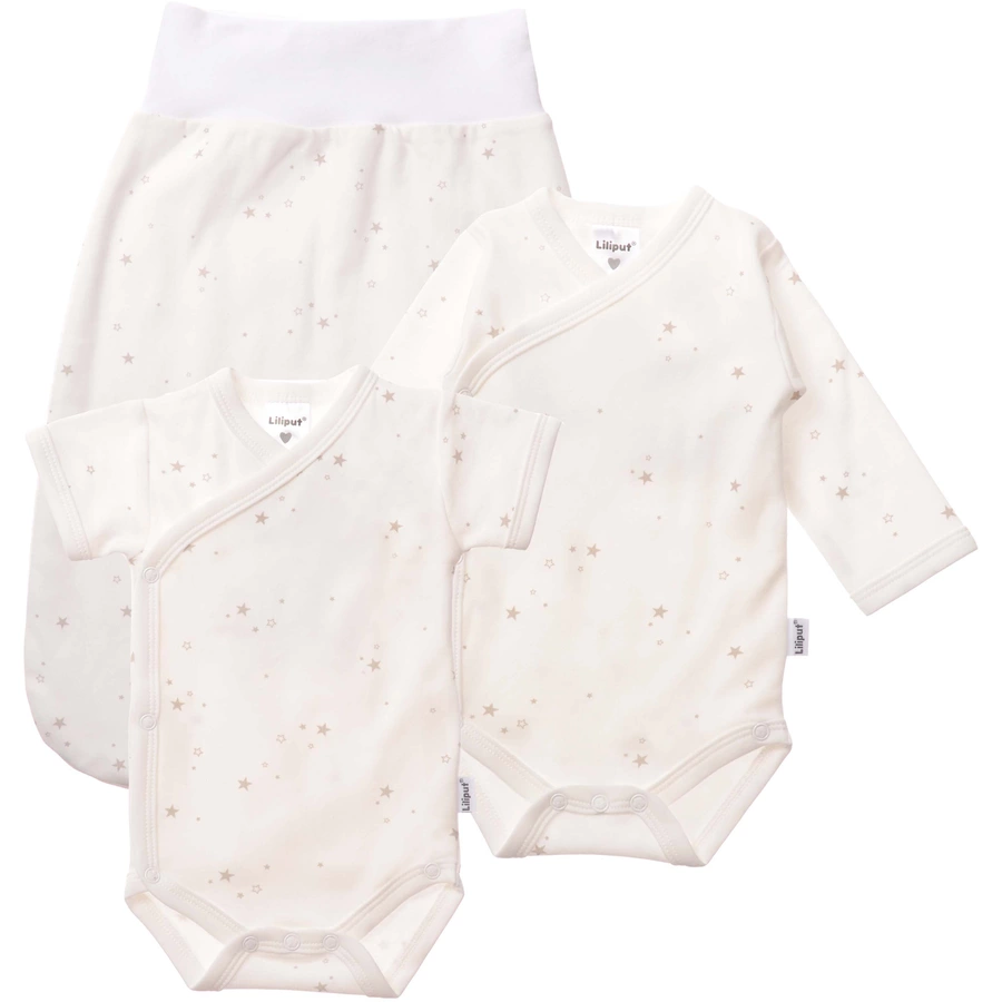 Liliput 3tlg. Babyset weiß grau
