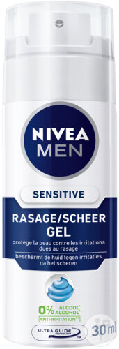 Nivea Men Sensitive Gel À Raser Flacon Pompe 30ml