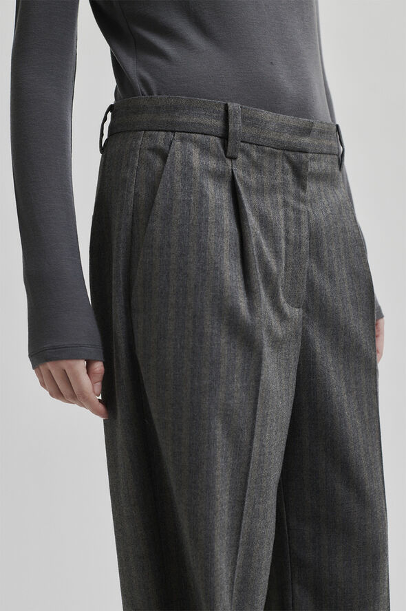 Second Female Hollanda Trousers Dark grey melange