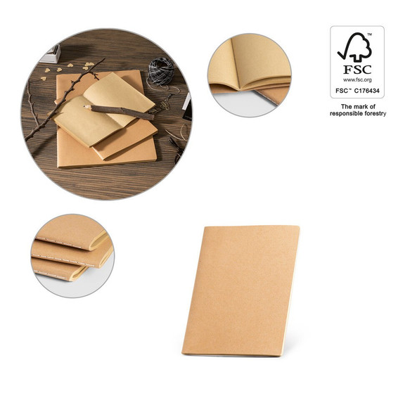 hi!dea 93274 - Bloc-notes à couverture cartonnée (250 g/m²) et pages unies