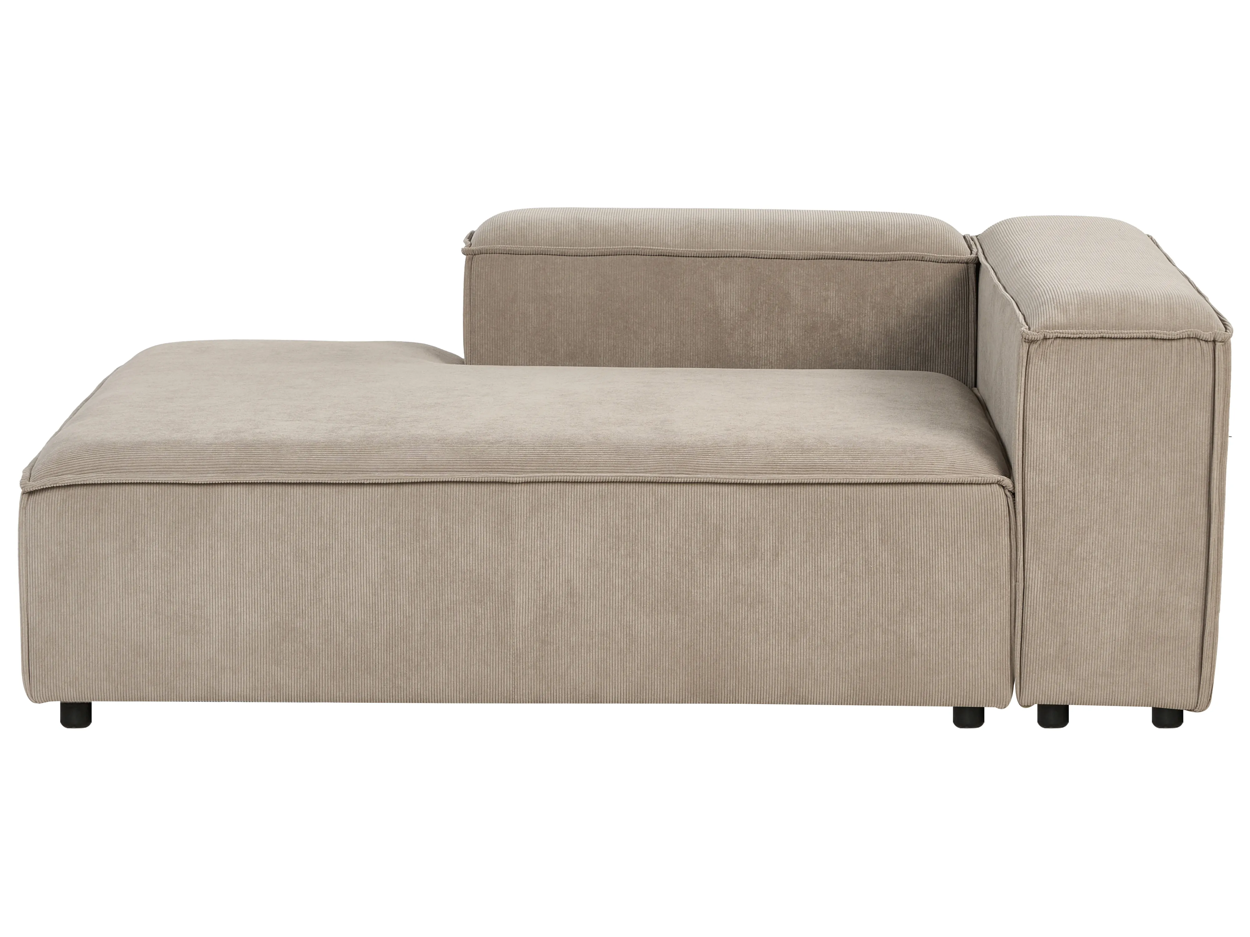Rechtszijdige chaise longue ARDAL Corduroy Lichtbruin