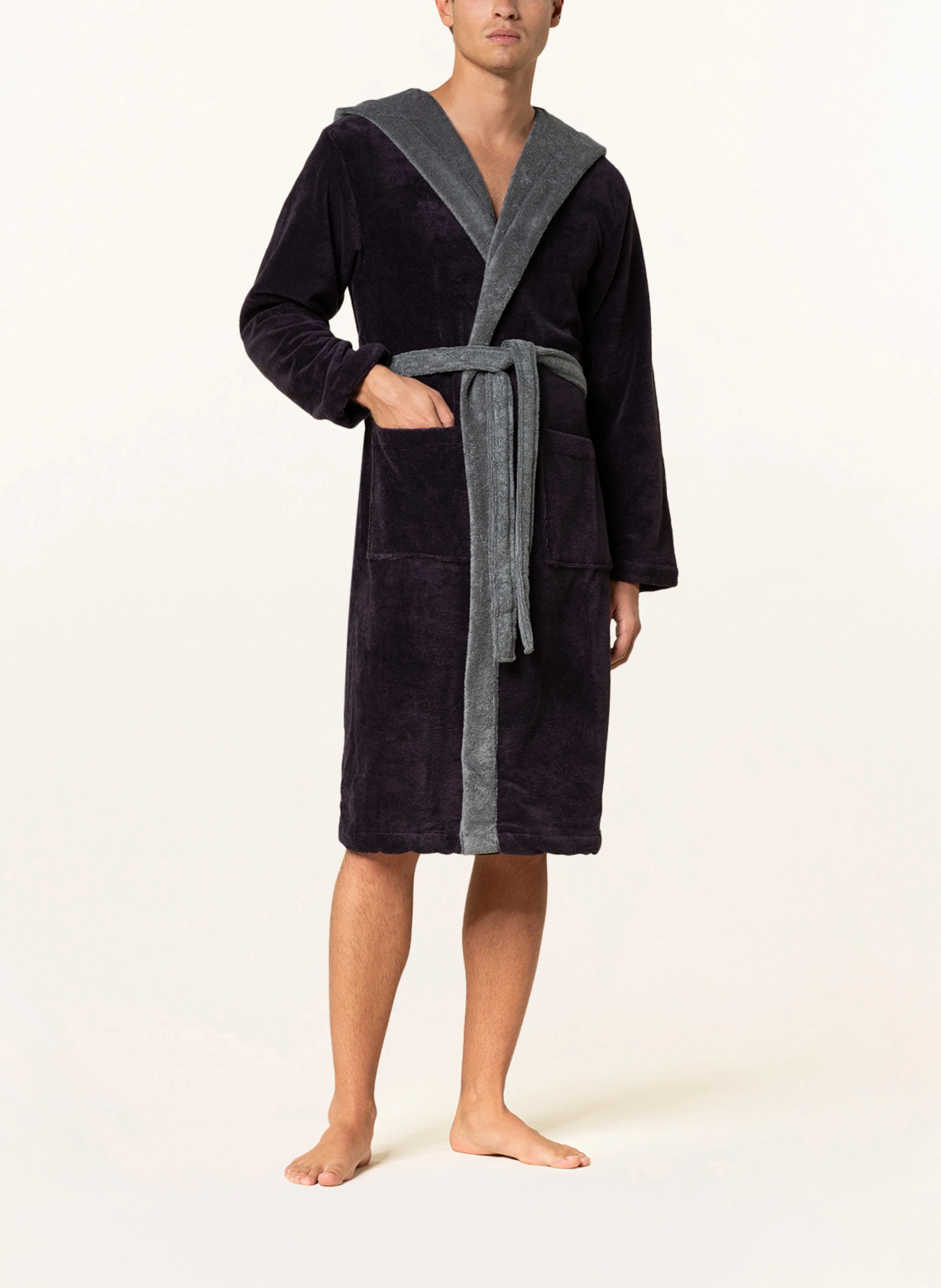 VOSSEN Unisex-Bademantel POPPY mit Kapuze