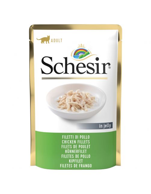 Schesir Cat Maaltijdzakjes Adult In Gelei 85 g - Kattenvoer