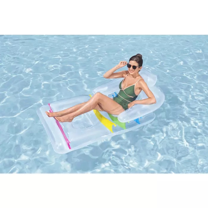 (165x89cm) Poolliege Summer Colors Aufblasbarer Pool Sessel Wasser Luftmatratze Liegesofa Badeinsel (43011) - Bunt