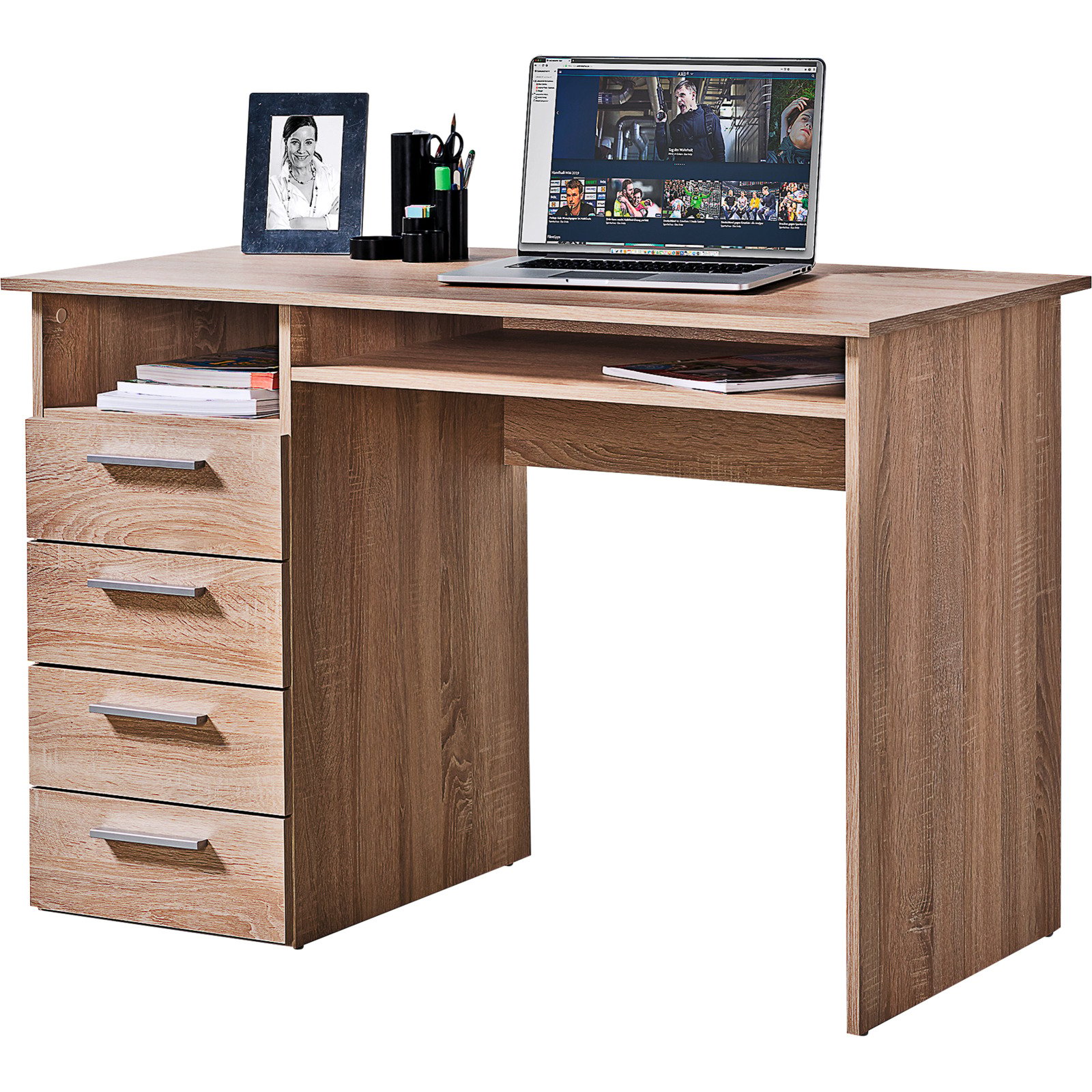 Schreibtisch David Dekor Eiche Sonoma 110 x 75 x 55 cm