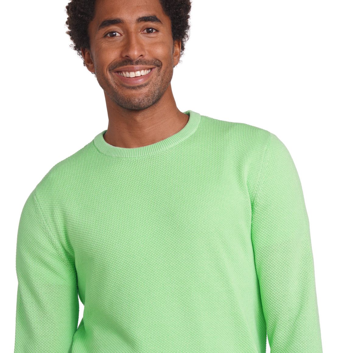 VanVaan Herren Strickpullover mit Struktur hellgrün