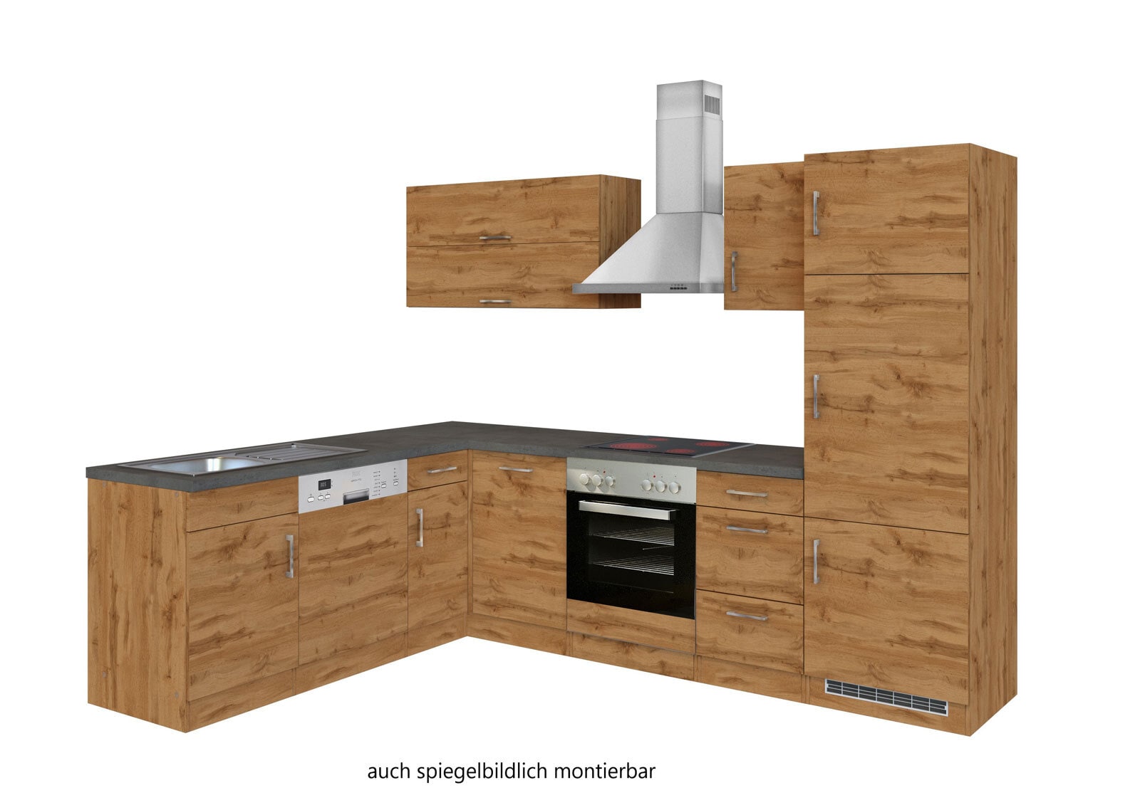 Winkelzeile ODENSE 210 x 270 cm Wotan-Eiche Dekor