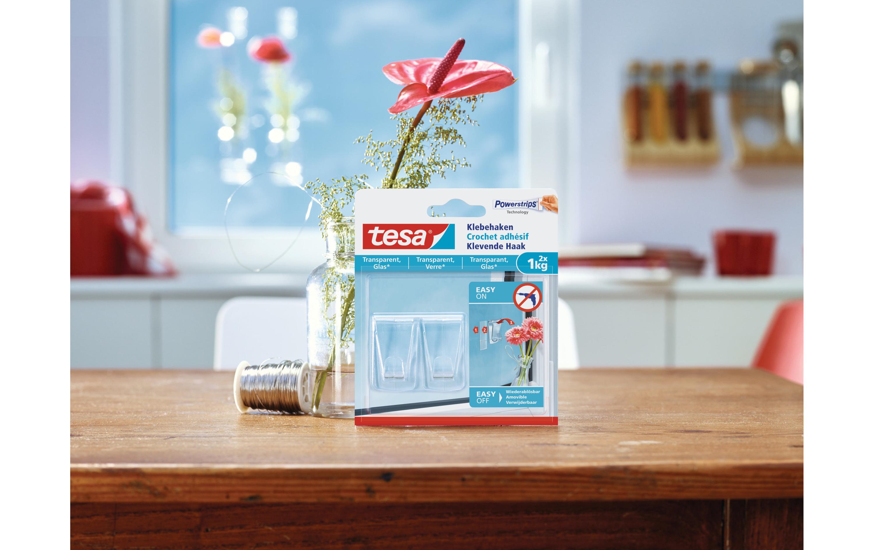 Klebehaken 1 kg für transparente Flächen2 Stück