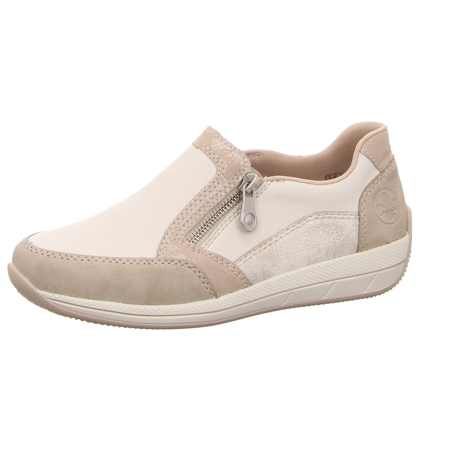 Rieker Slipper weiss/weiss kombi