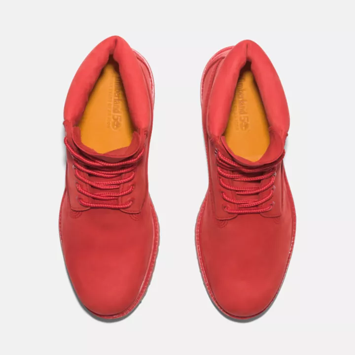 Timberland 50th Edition Premium 6-Inch Boot imperméables pour homme en rouge
