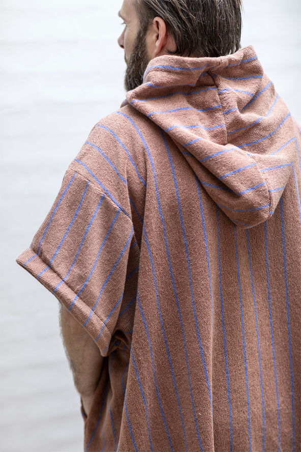 Bongusta Naram Poncho - camel & ultramarine Camel & ultramarine