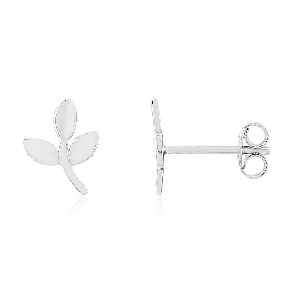 Boucles d'oreilles argent 925 motif feuille