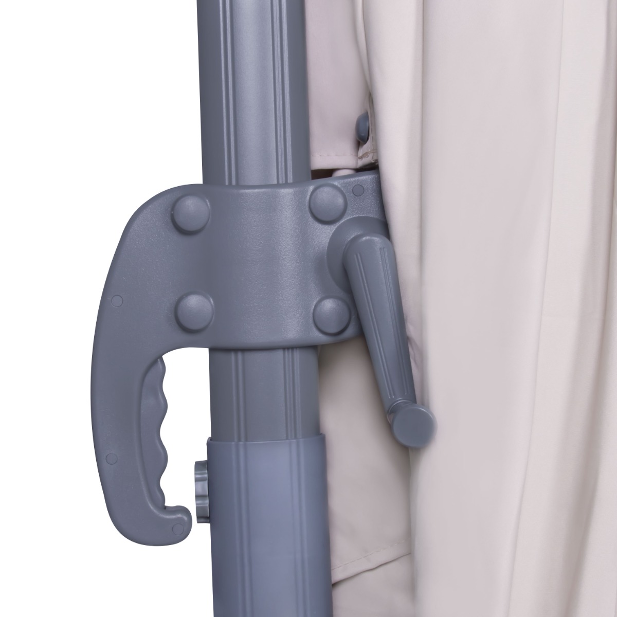 VONROC Pisogne 300 x 300 cm Premium zweefparasol met hoes - Beige