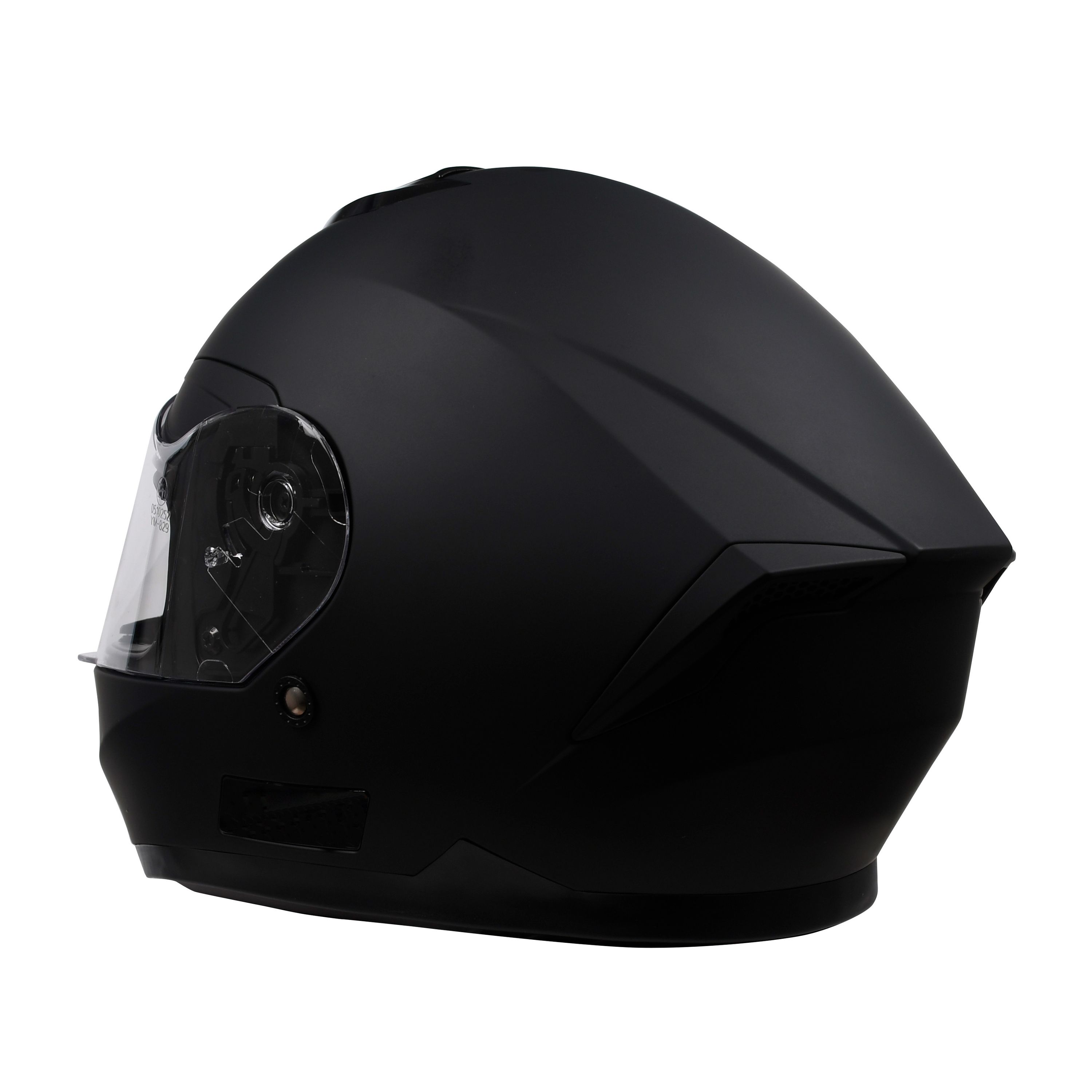 Motorrad Integralhelm Einzelvisier schwarz matt Grösse 61