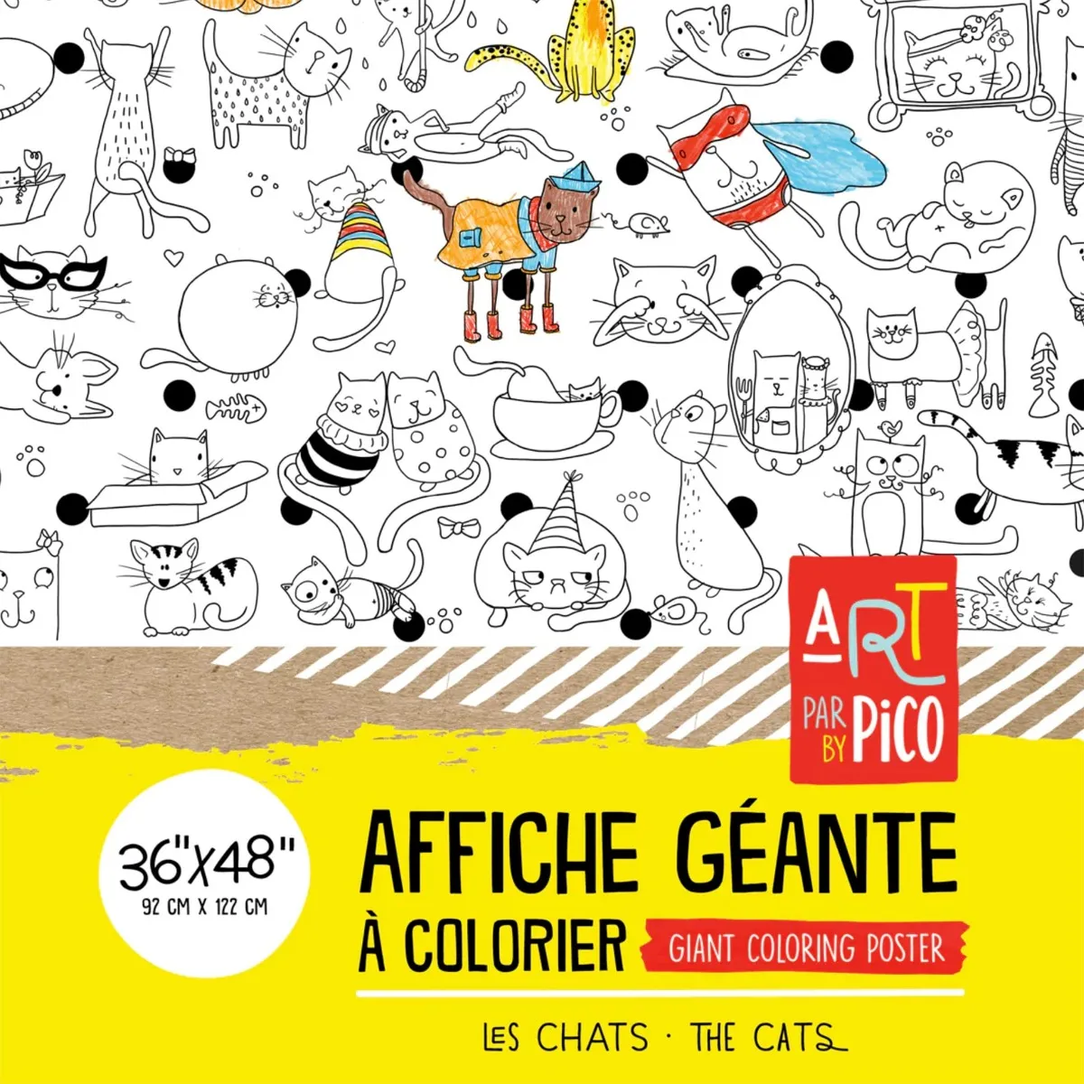 Pico Tatouages Coloriage Géant - Les Chats