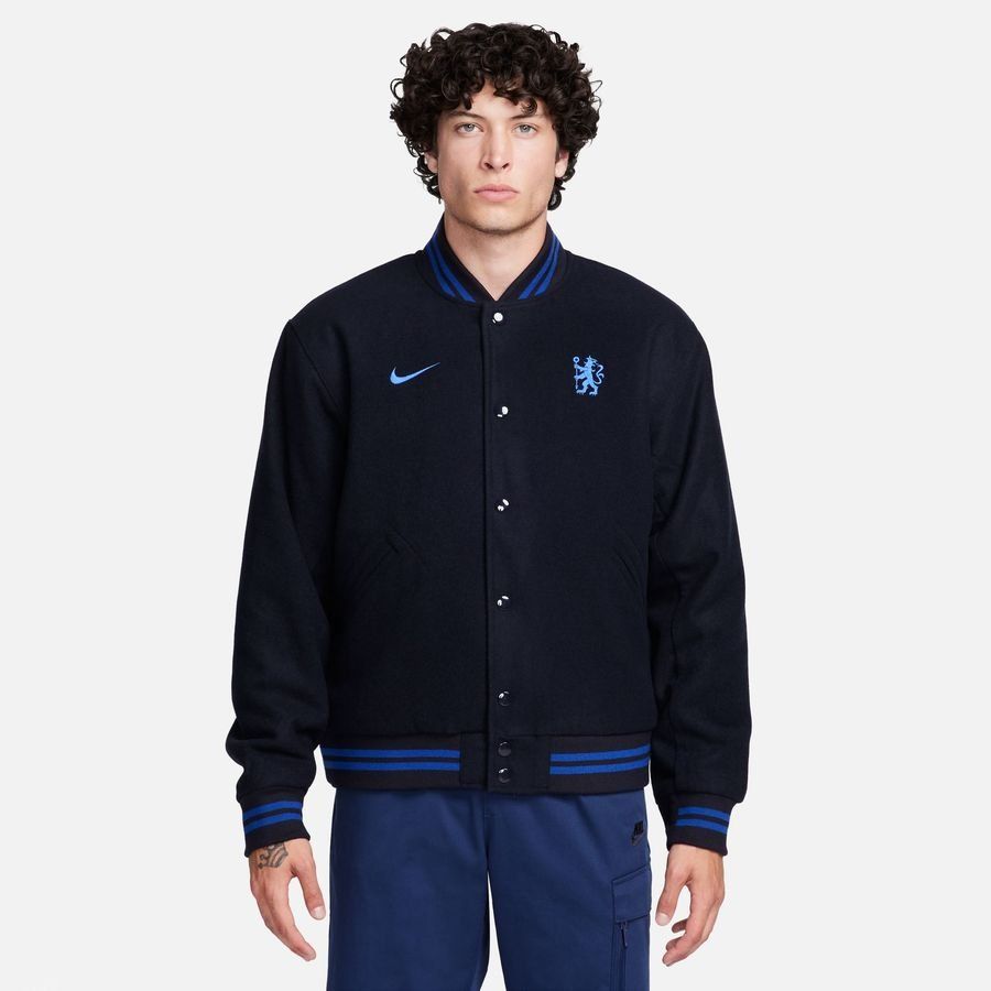 Chelsea Veste Varsity - Bleu Marine/Bleu