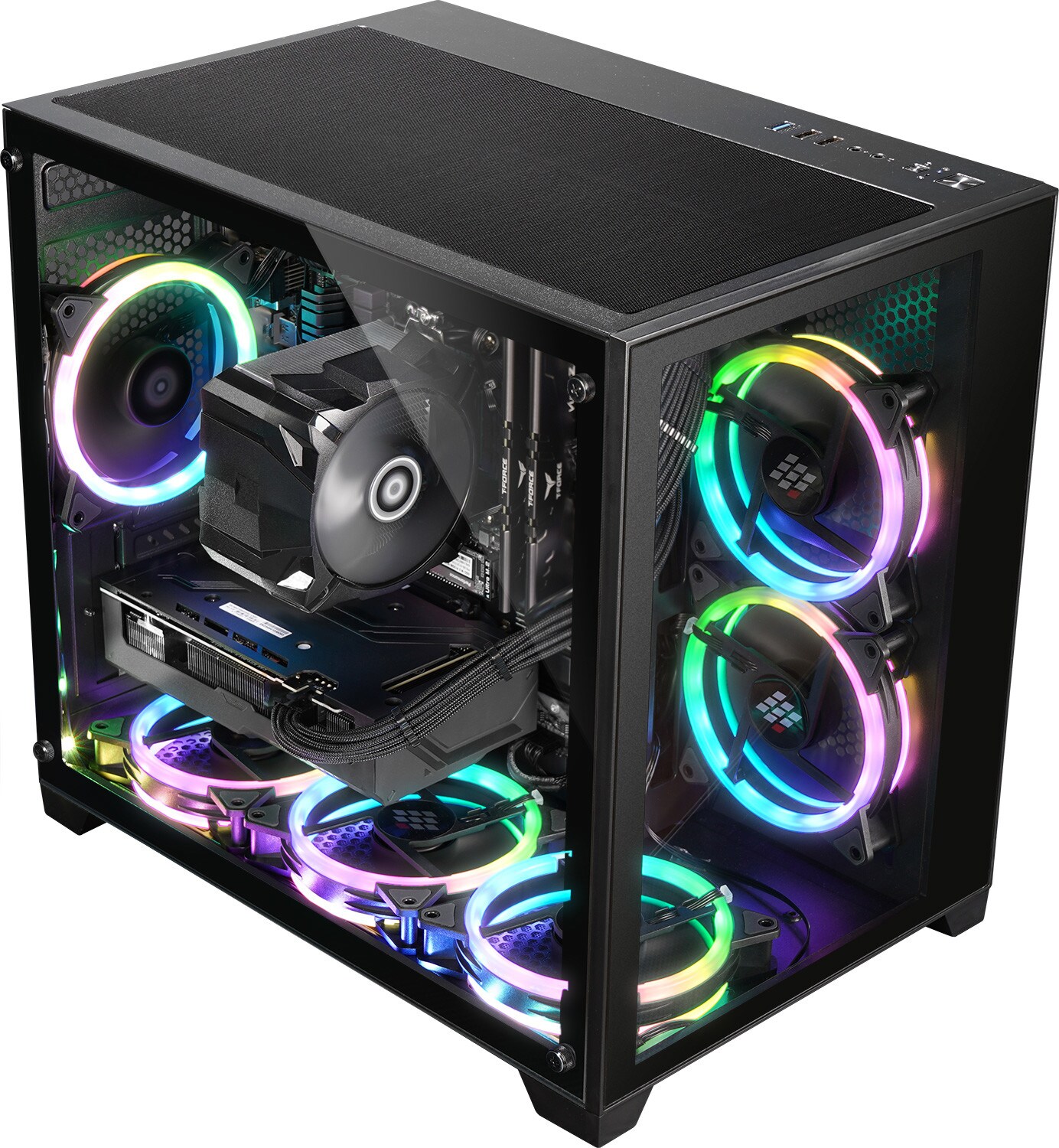 Gaming PC Panorama V AMD Ryzen 7 5700X, 32GB DDR4, NVIDIA RTX 4060 8 GB, 1TB SSD, WLAN, Windows 11