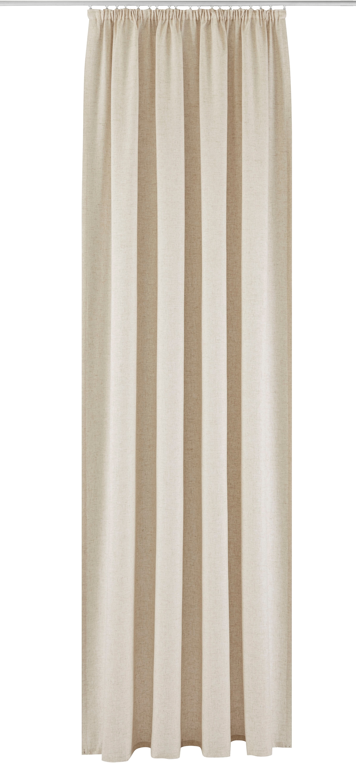 my home Gardine »Rudy« Kräuselband 1 Stk. tlg. Halbtransparent, Leinenlook, Polyester-Leinen Mischung