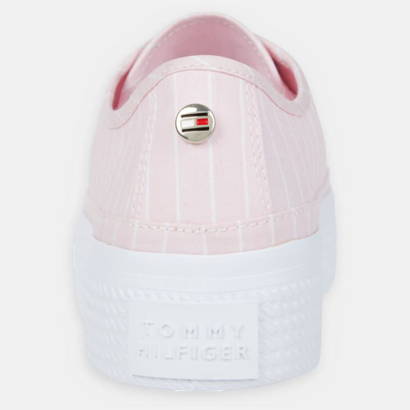Tommy Hilfiger Baskets Essential rayées rose pâle