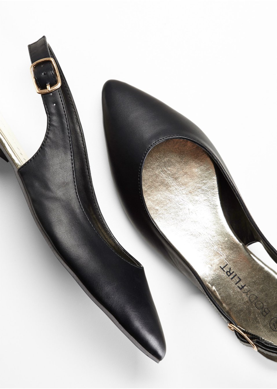 Ballerines à talon ouvert