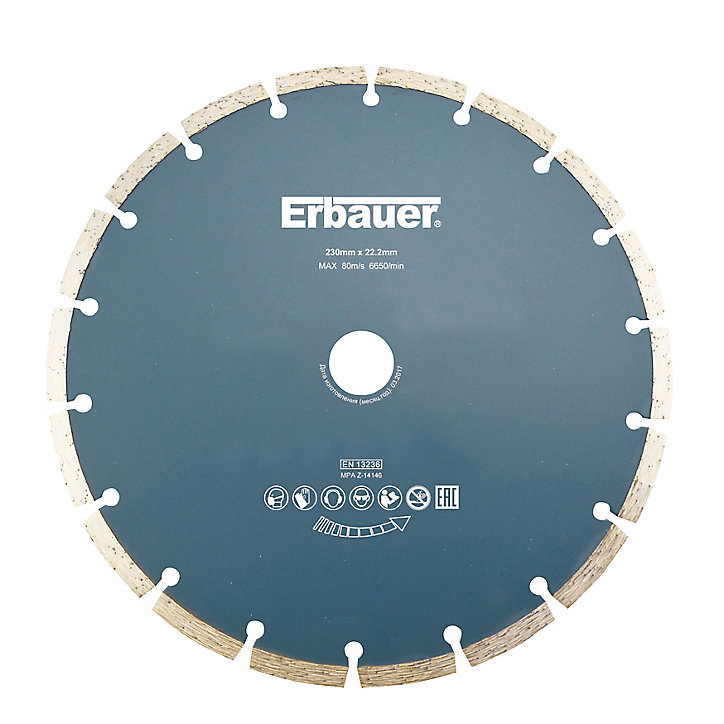 Disque diamant discontinu Erbauer 230x22,2 mm