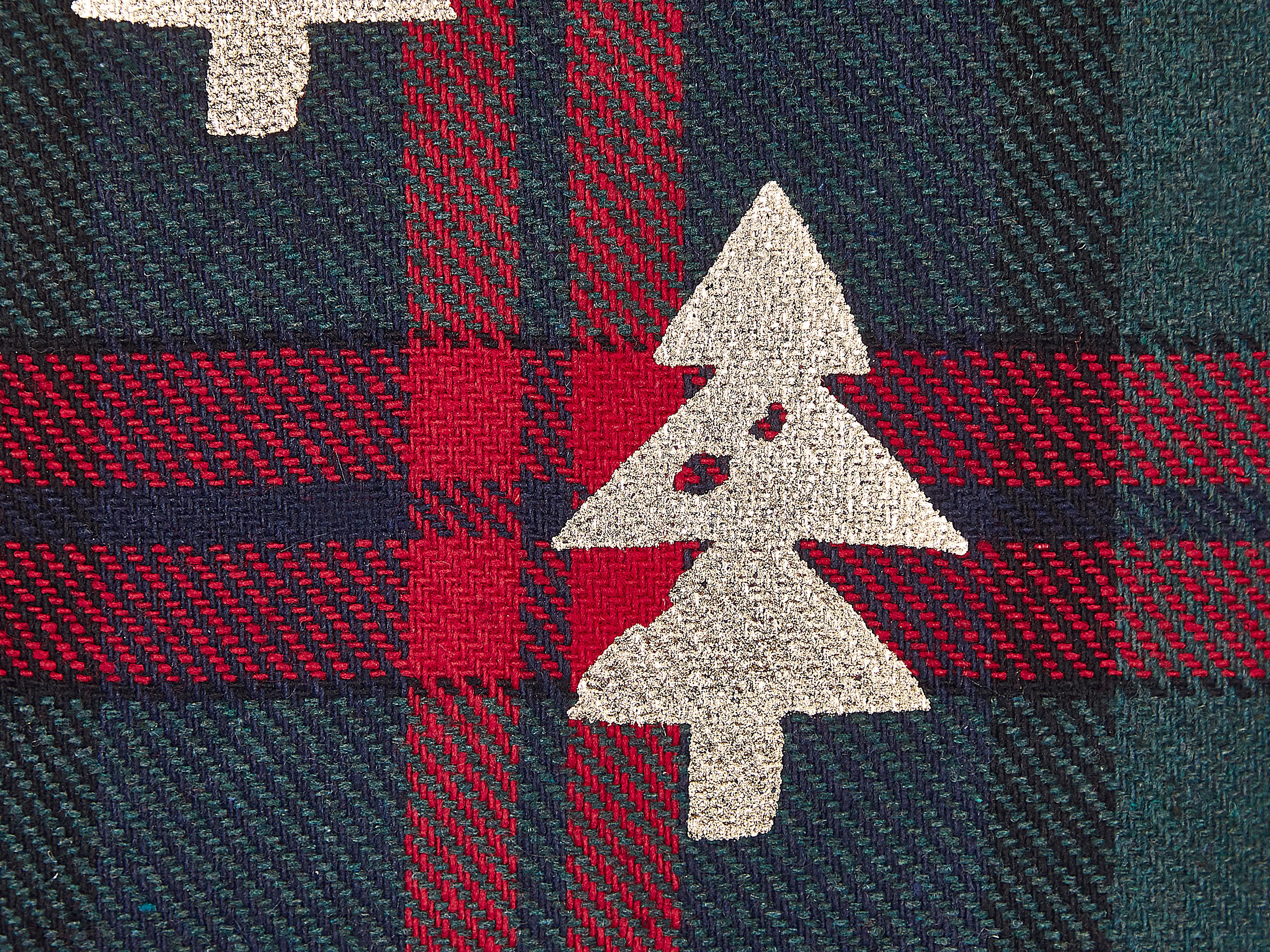 Set van 2 sierkussens CUPID 45 x 45 cm Donkergroen kerstmotief
