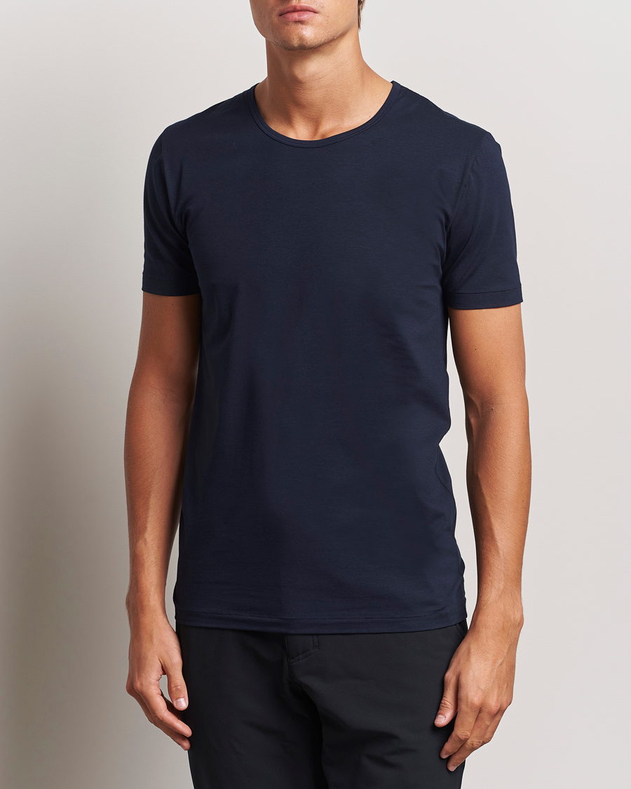Zimmerli of Switzerland Pure Comfort Crew Neck T-shirt Navy