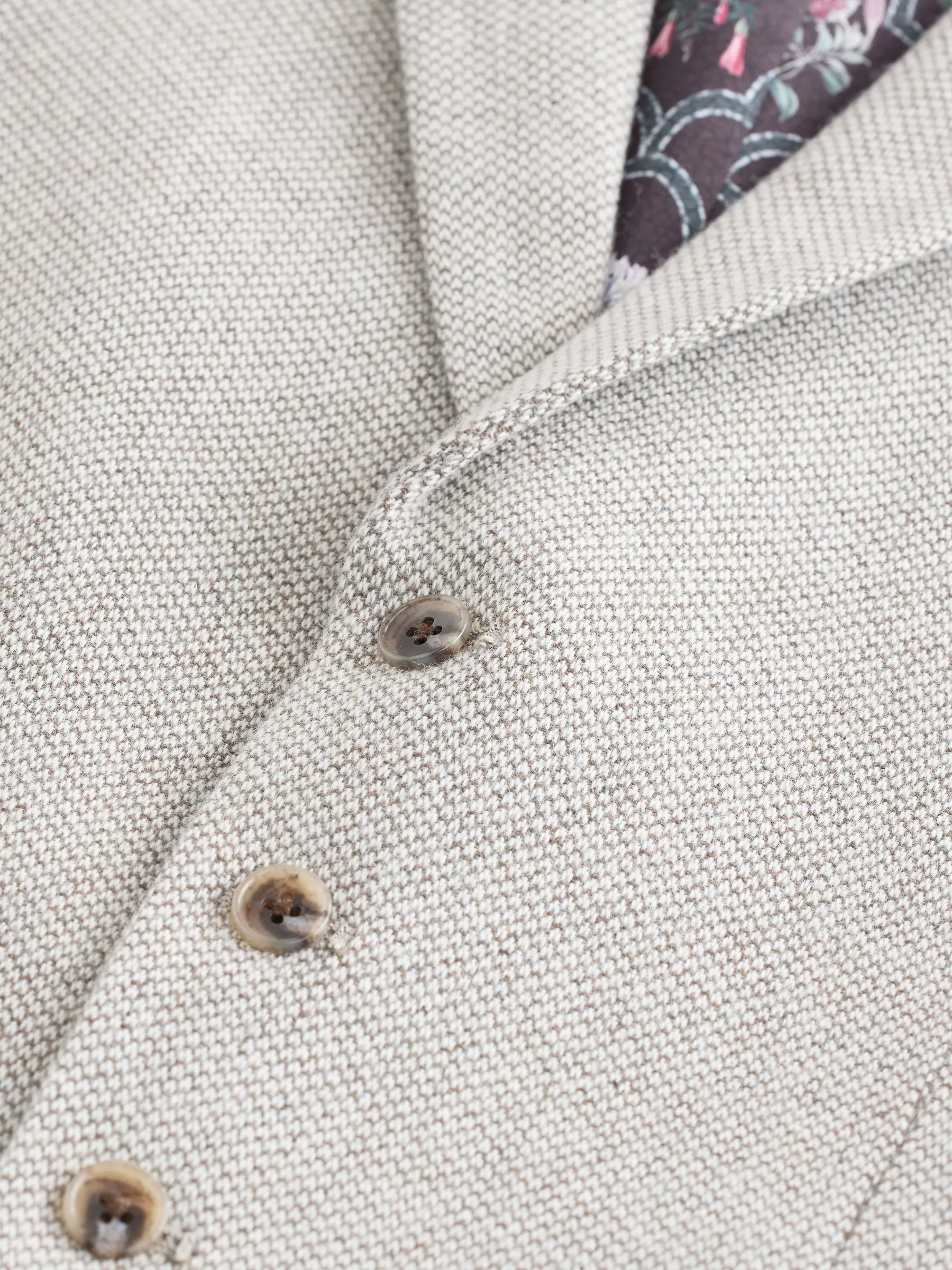 Neutraal - Slim Fit Trimmed Textured Wool Blend Suit Waistcoat